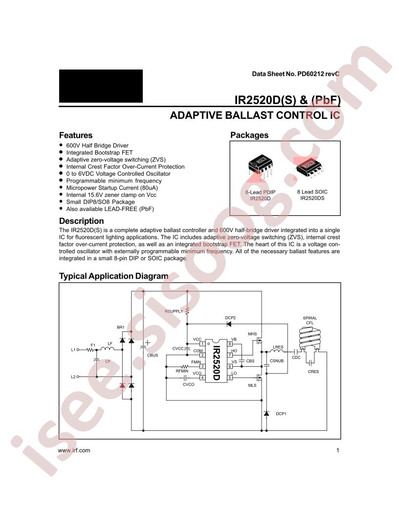 IR2520DSTRPBF