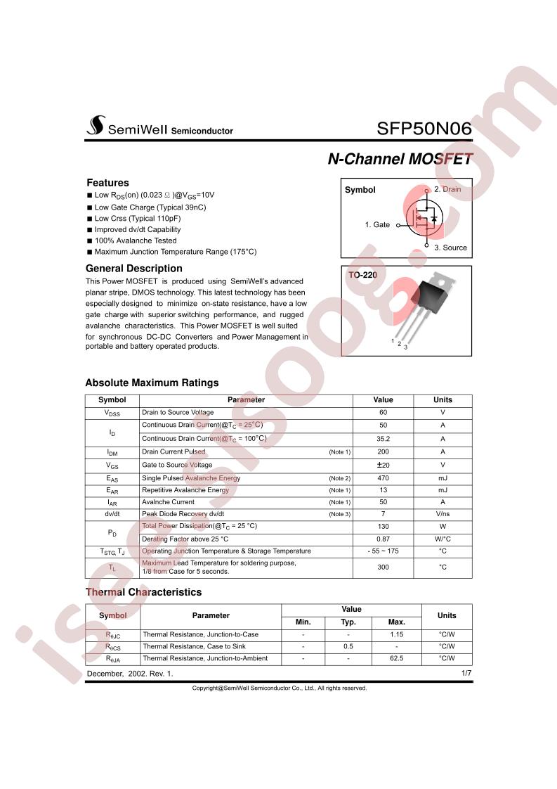 SFP50N06