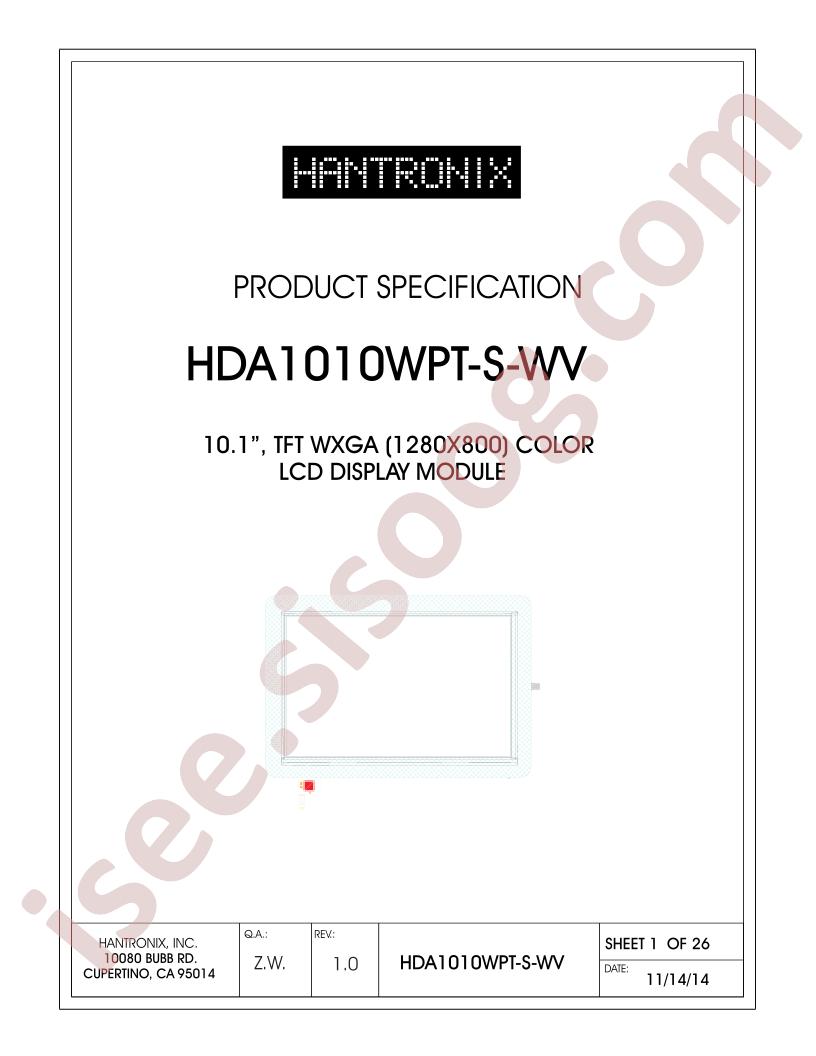 HDA1010WPT-S-WV