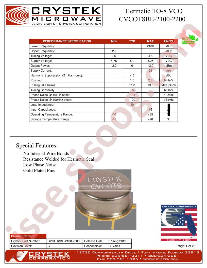 CVCOT8BE-2100-2200