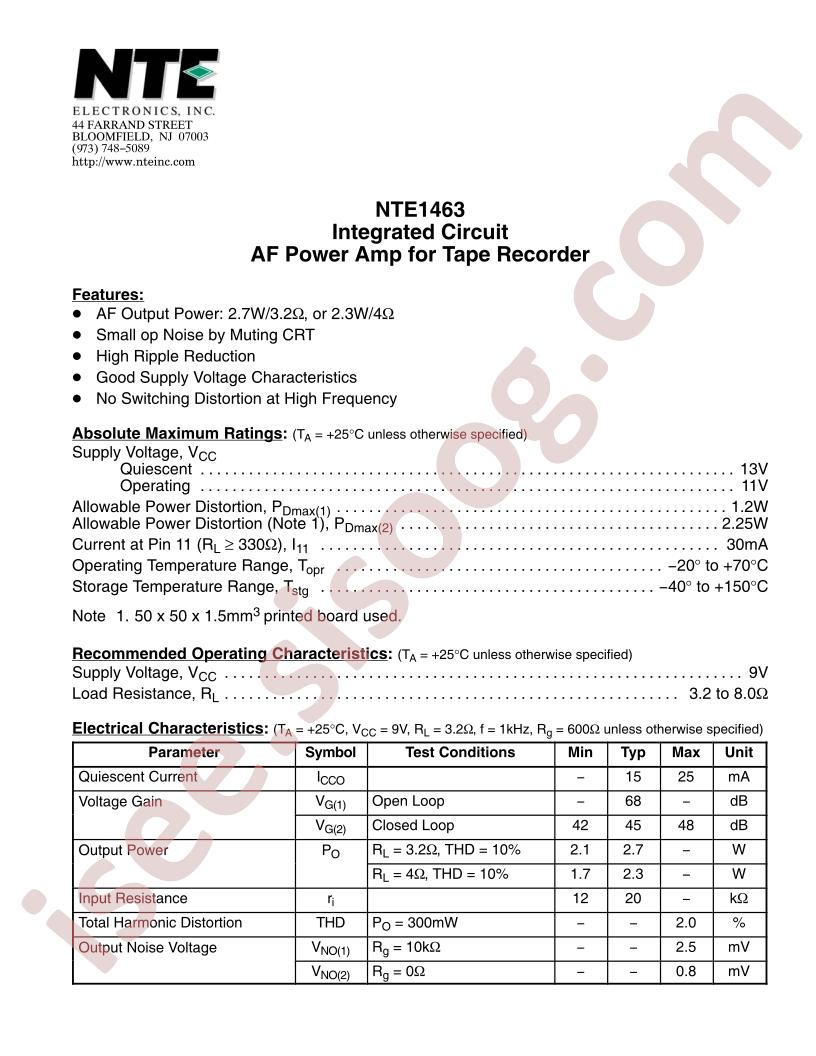 NTE1463
