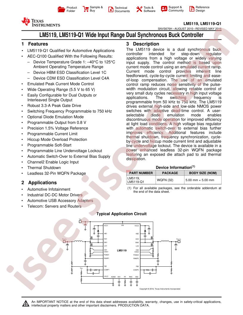 LM5119-Q1
