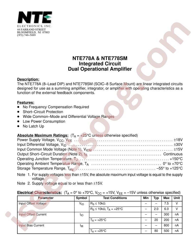 NTE778A