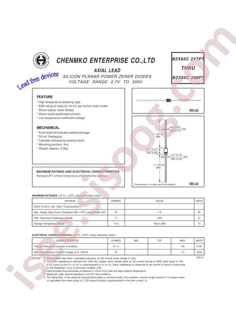BZX85C180PT