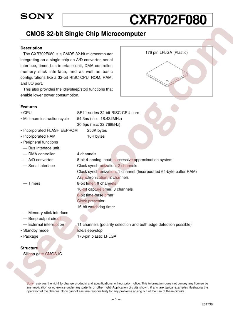 CXR702F080