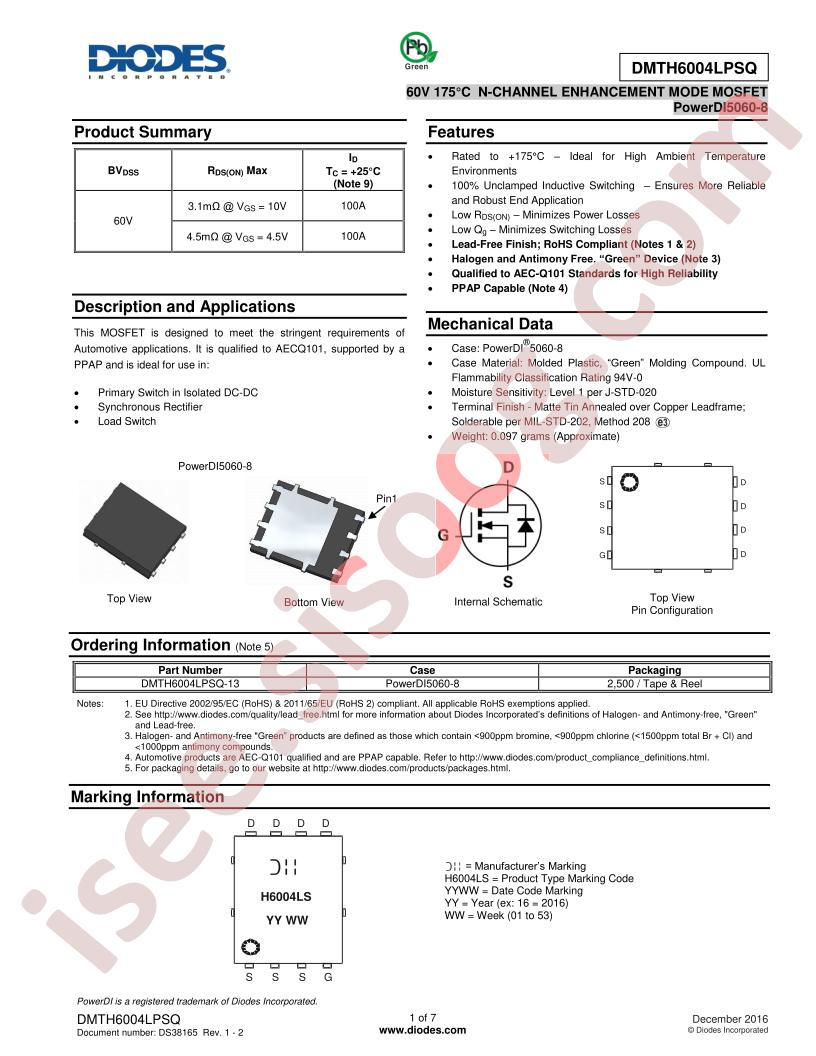 DMTH6004LPSQ