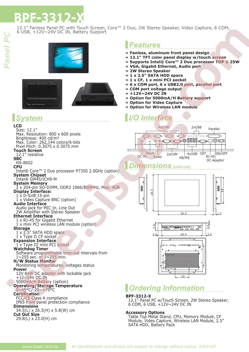 BPF-3312-X