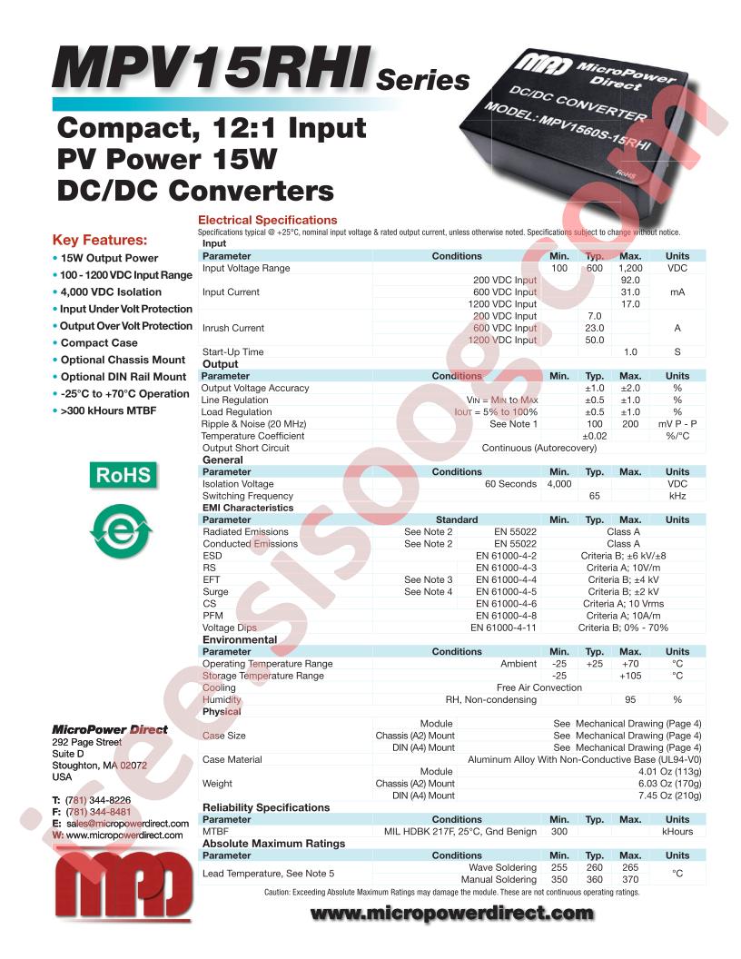 MPV15RHI