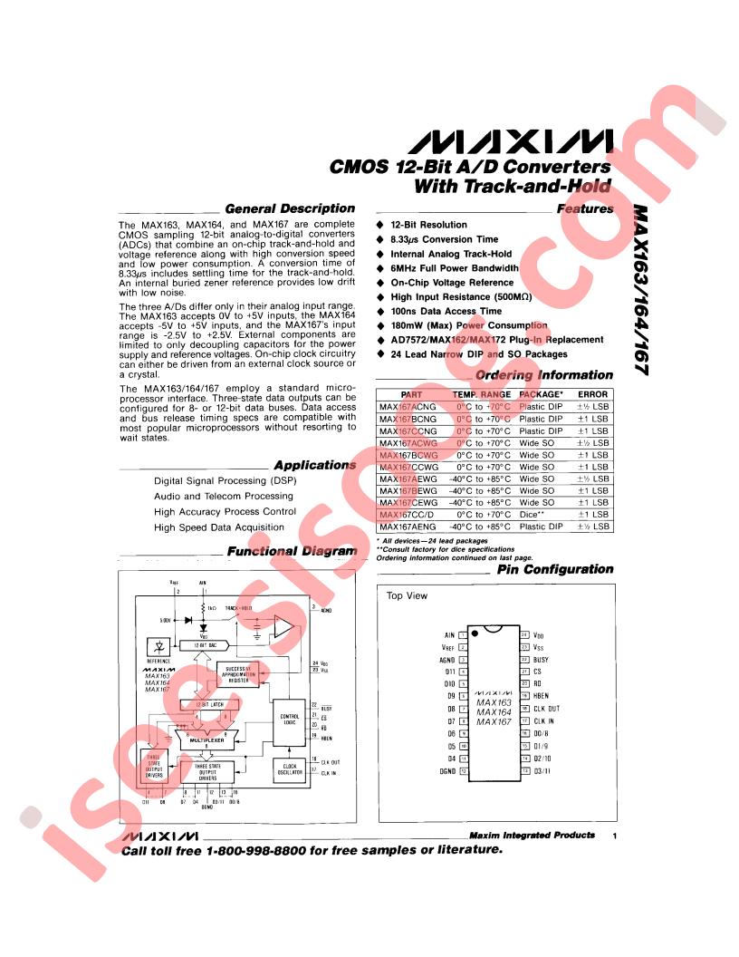 MAX167CCWG