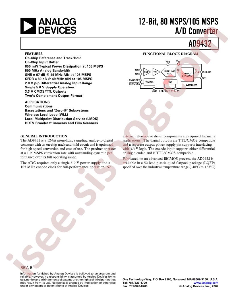 AD9432BSQZ-80