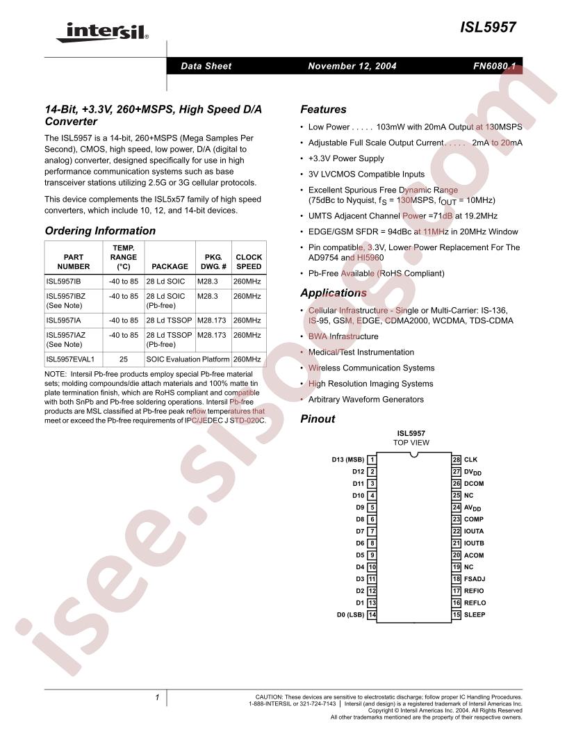 ISL5957EVAL1