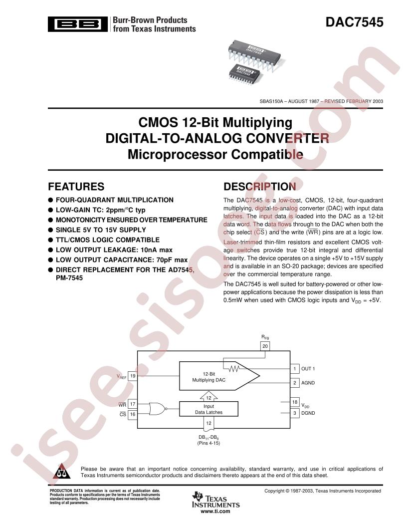 DAC7545GLU