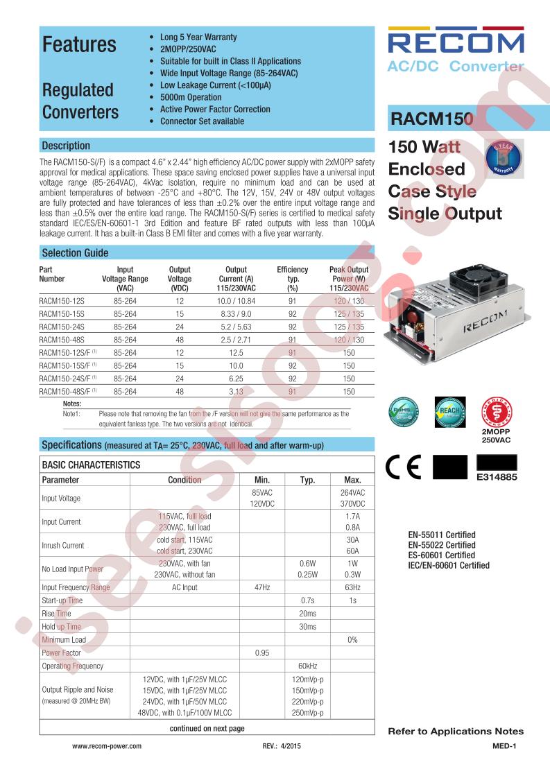 RACM150-15S
