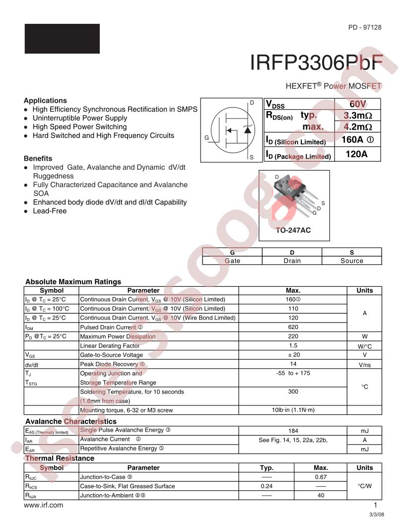 IRFP3306PBF