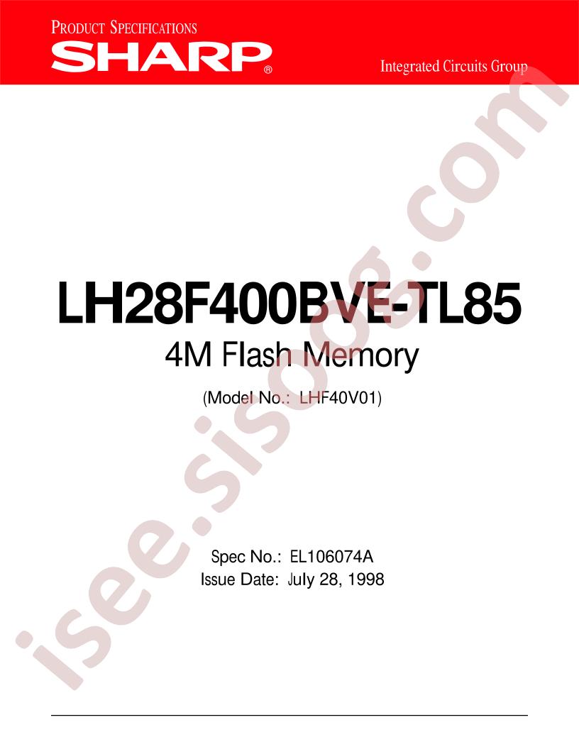 LH28F400BVE-TL85