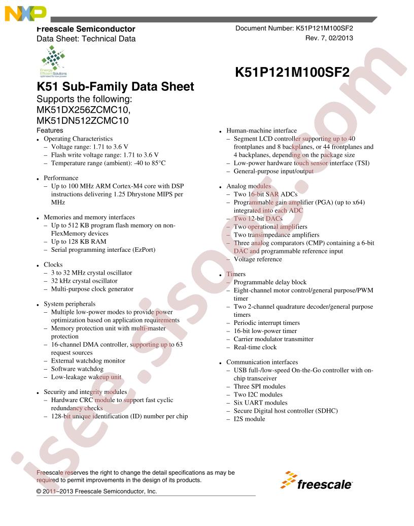 K51P121M100SF2