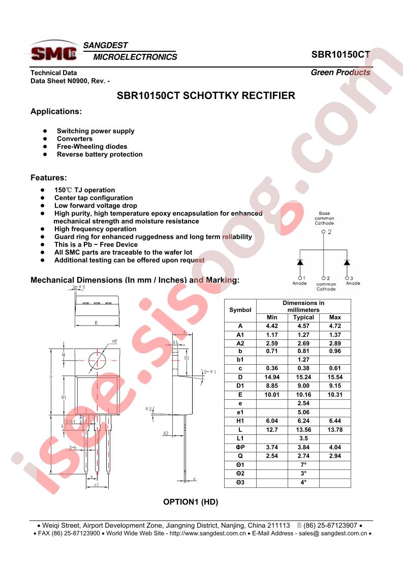 SBR10150CT