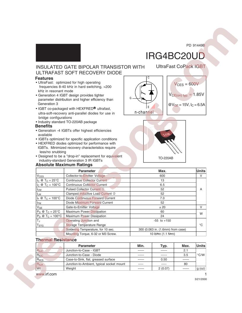 IRG4BC20UD