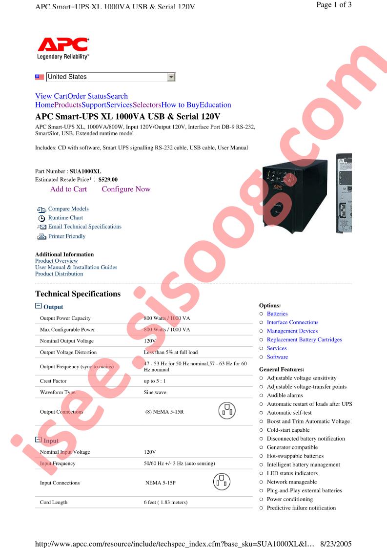 SUA1000XL