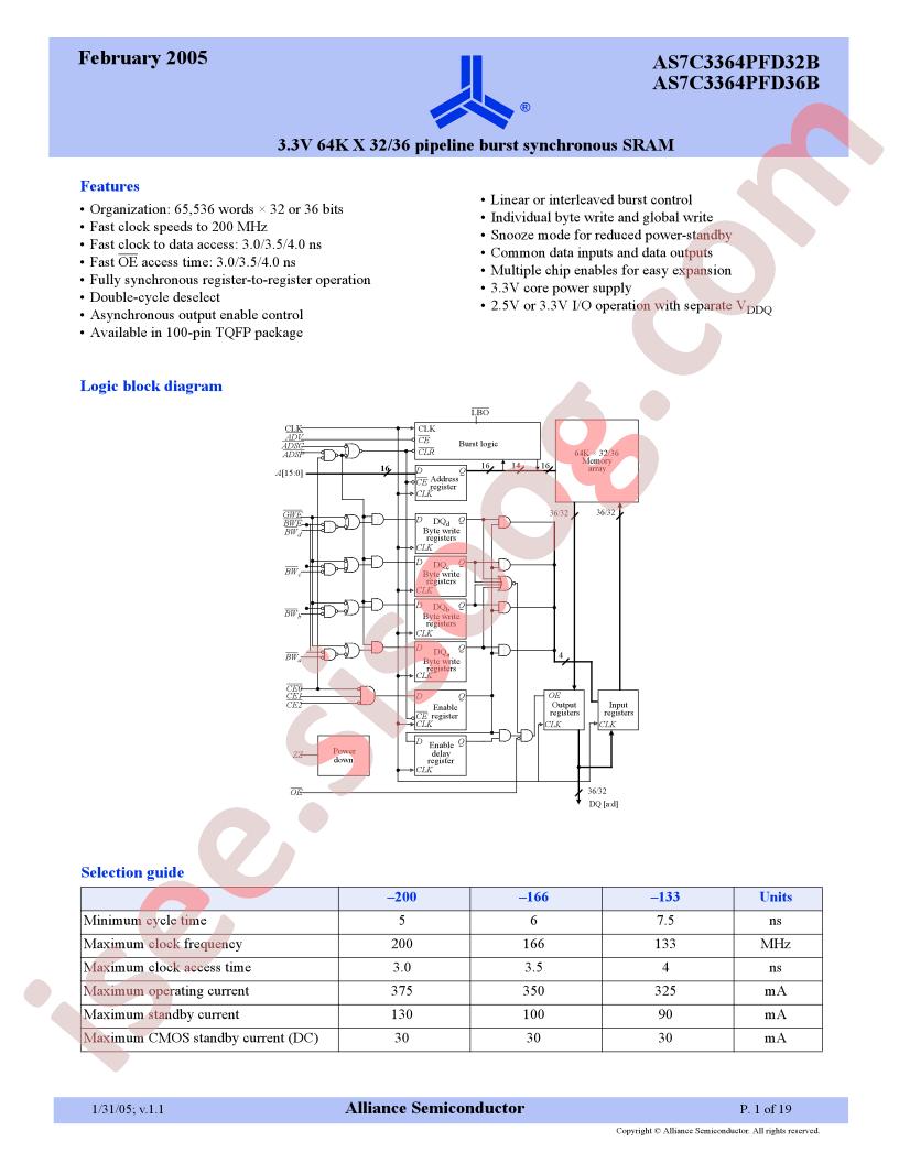 AS7C3364PFD32B