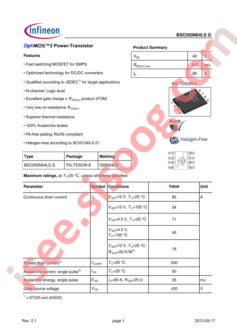 BSC050N04LSG