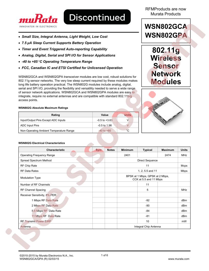 WSN802GCA