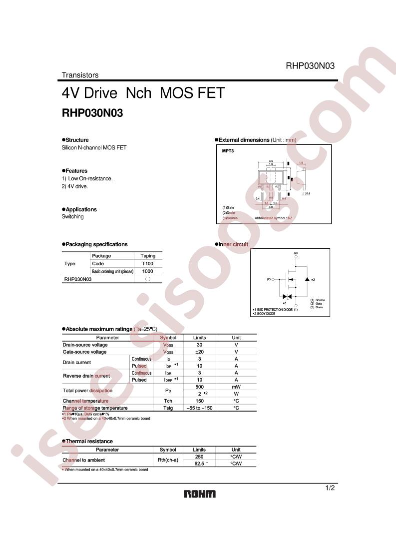 RHP030N03