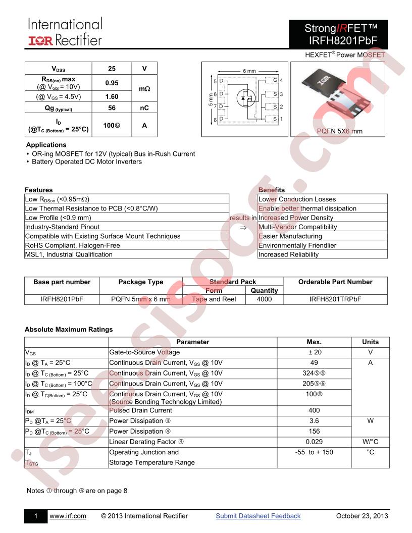 IRFH8201PBF