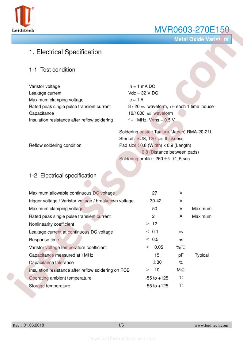 MVR0603-270E150