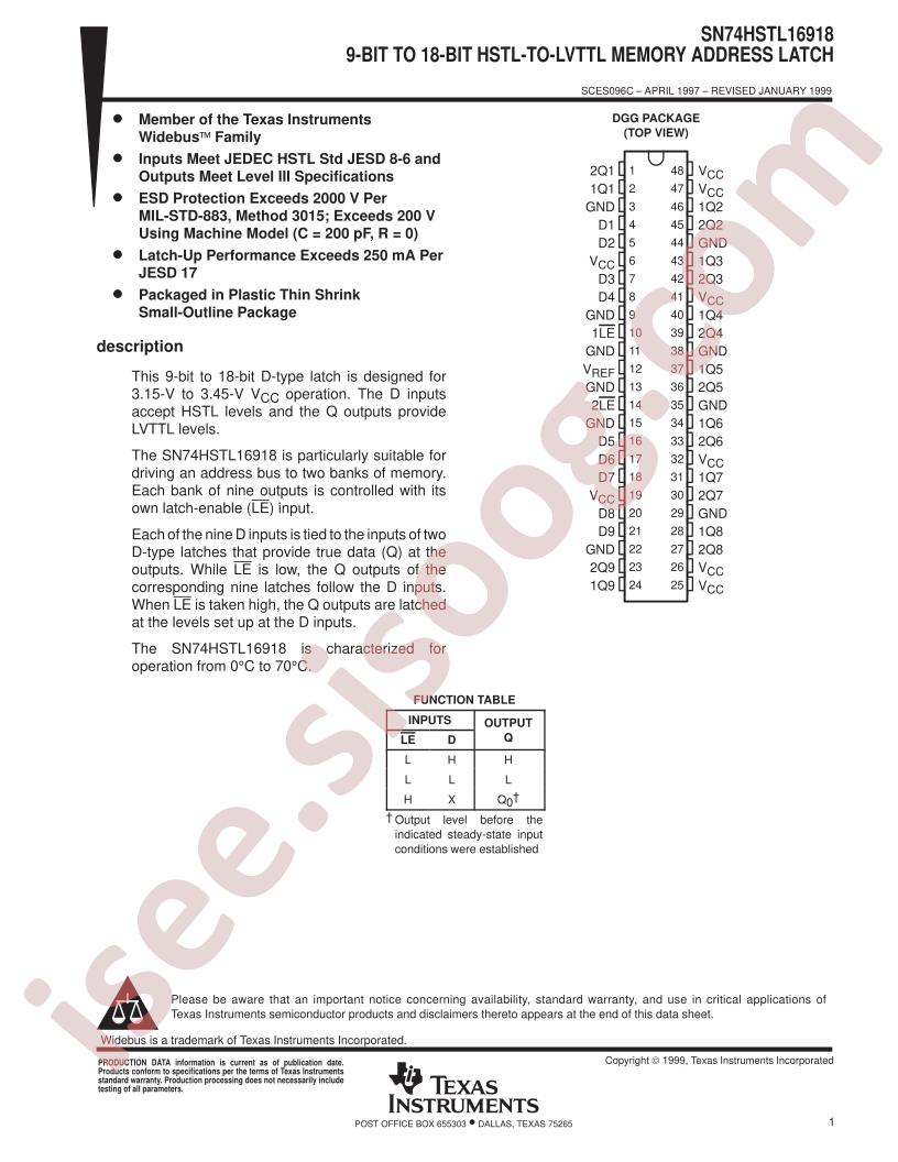 SN74HSTL16918