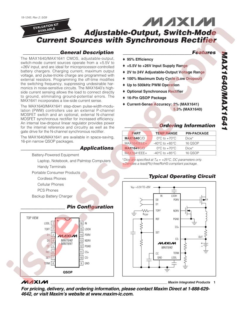 MAX1640EEE+