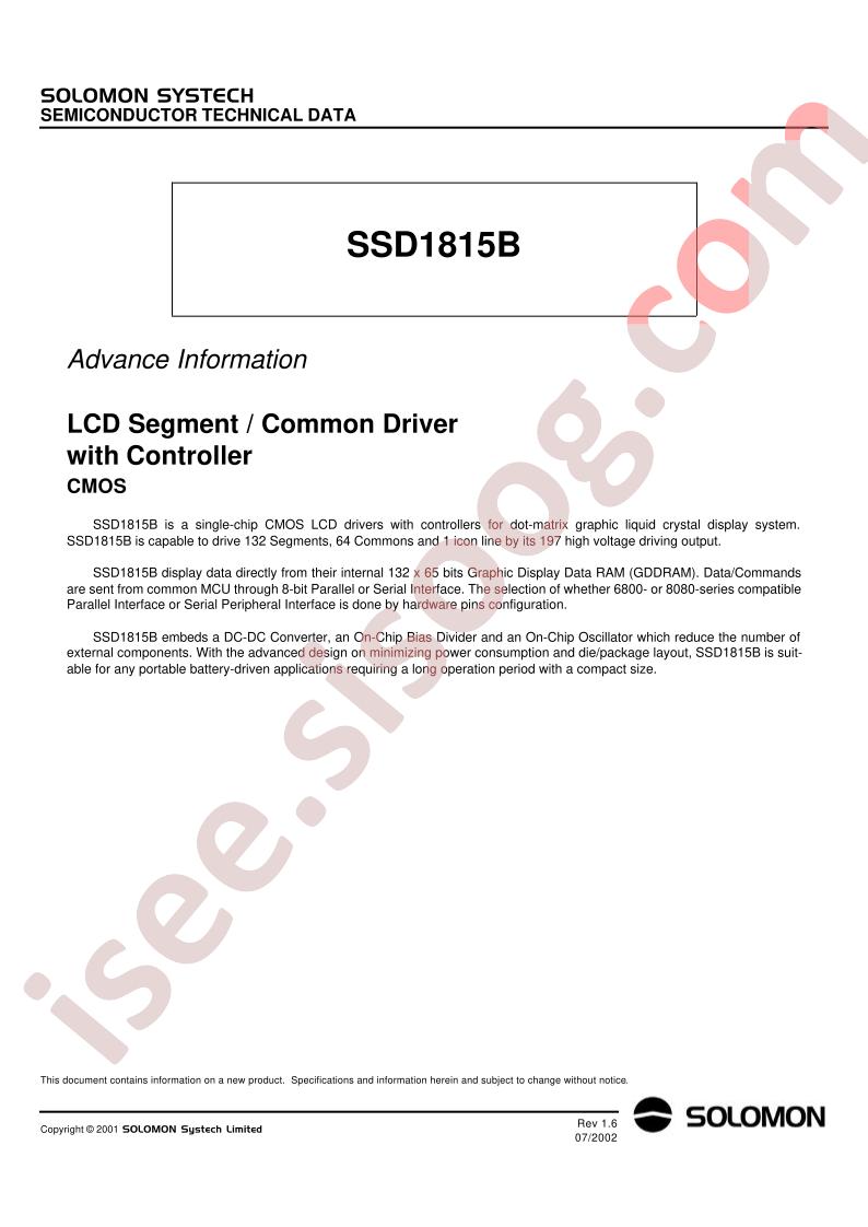 SSD1815BZ