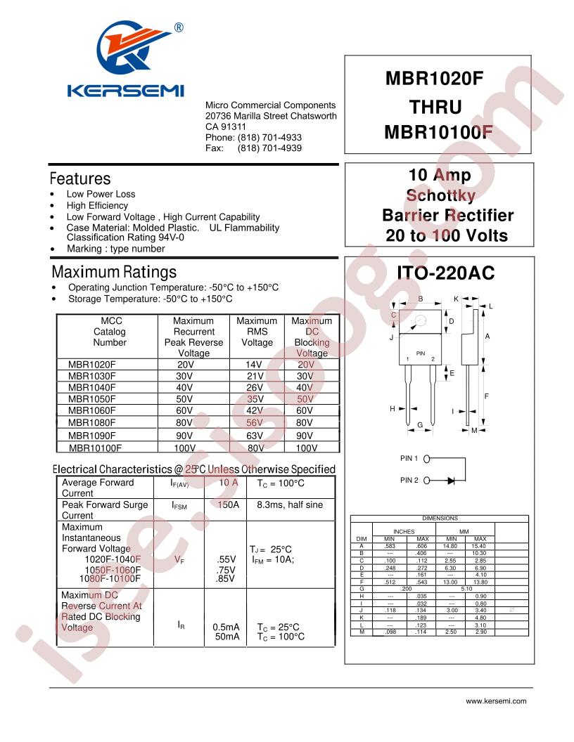 MBR1050F