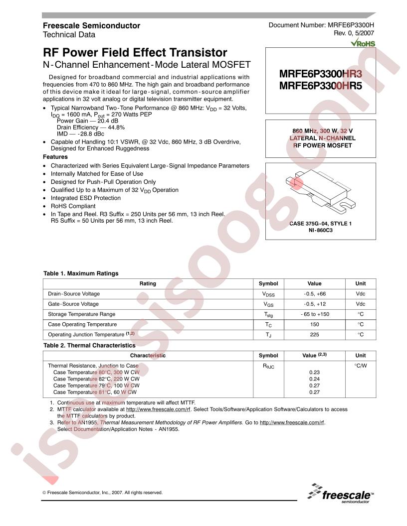 MRFE6P3300HR3
