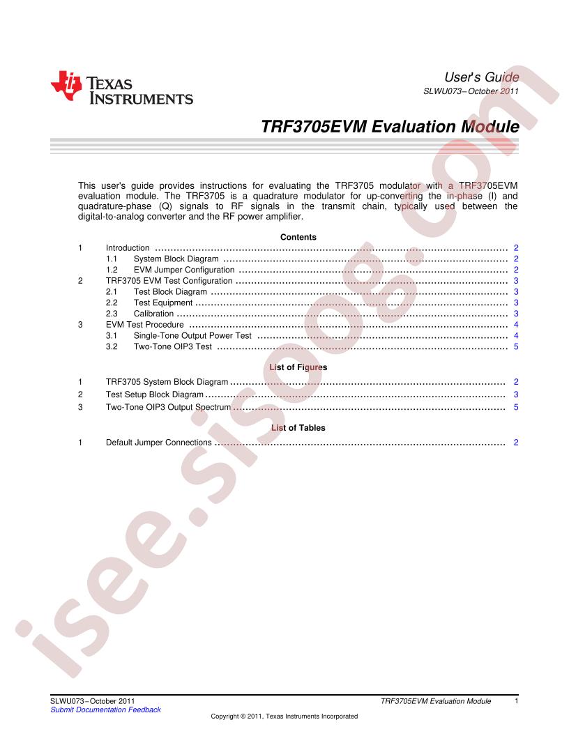 TRF3705EVM