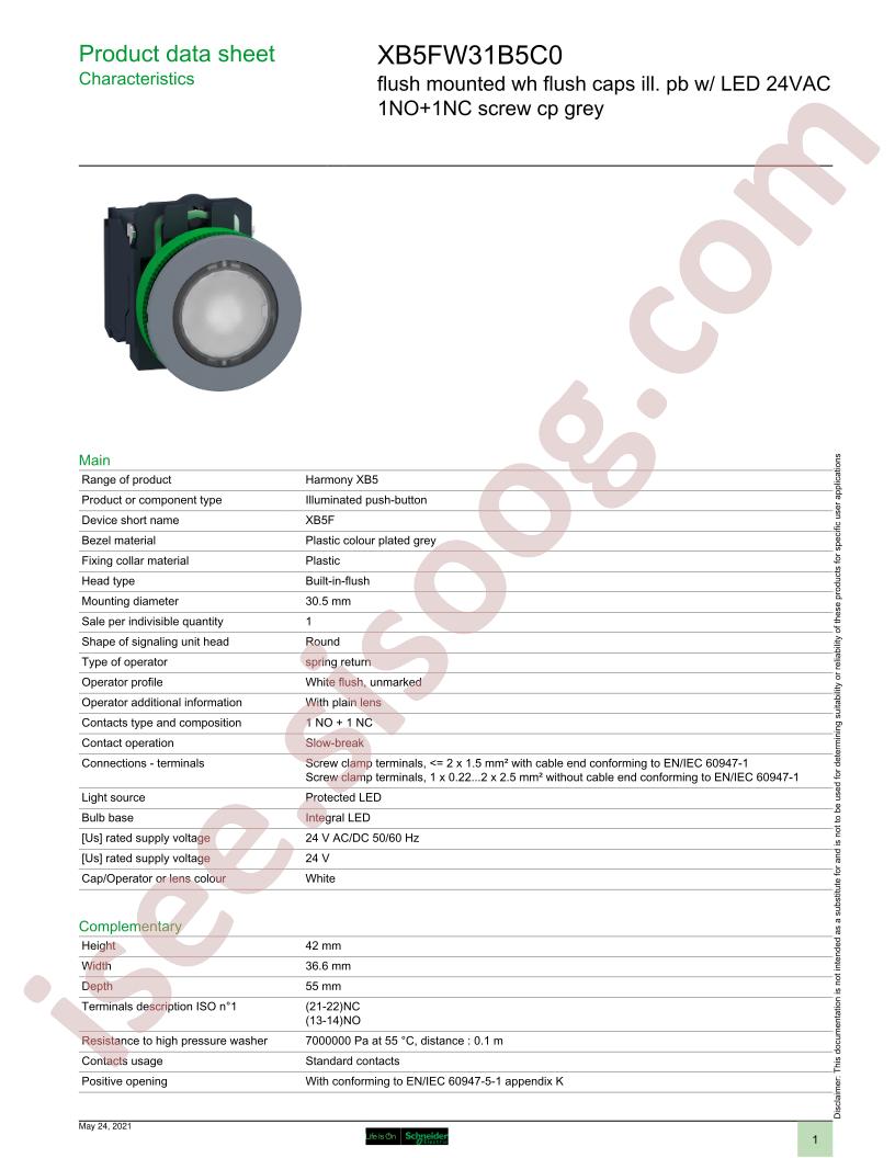 XB5FW31B5C0