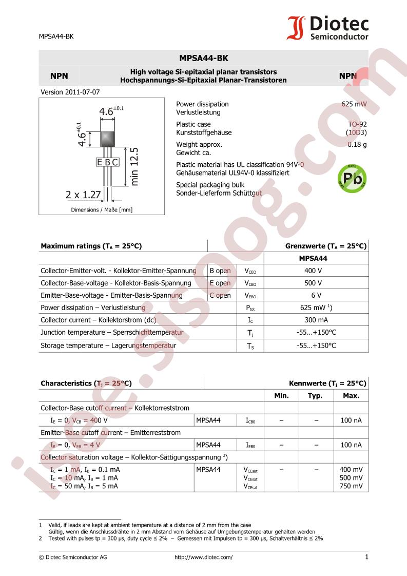 MPSA44-BK