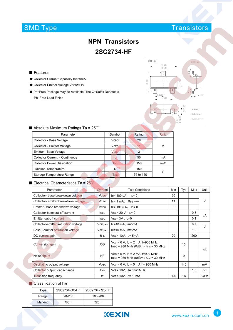 2SC2734-GC-HF