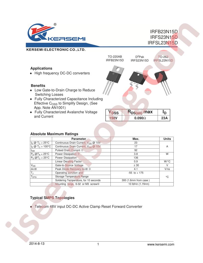 IRFB23N15D