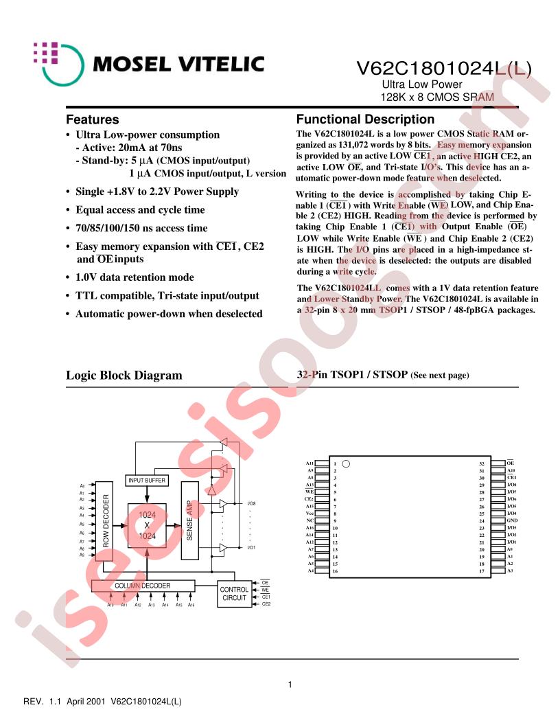 V62C1801024L
