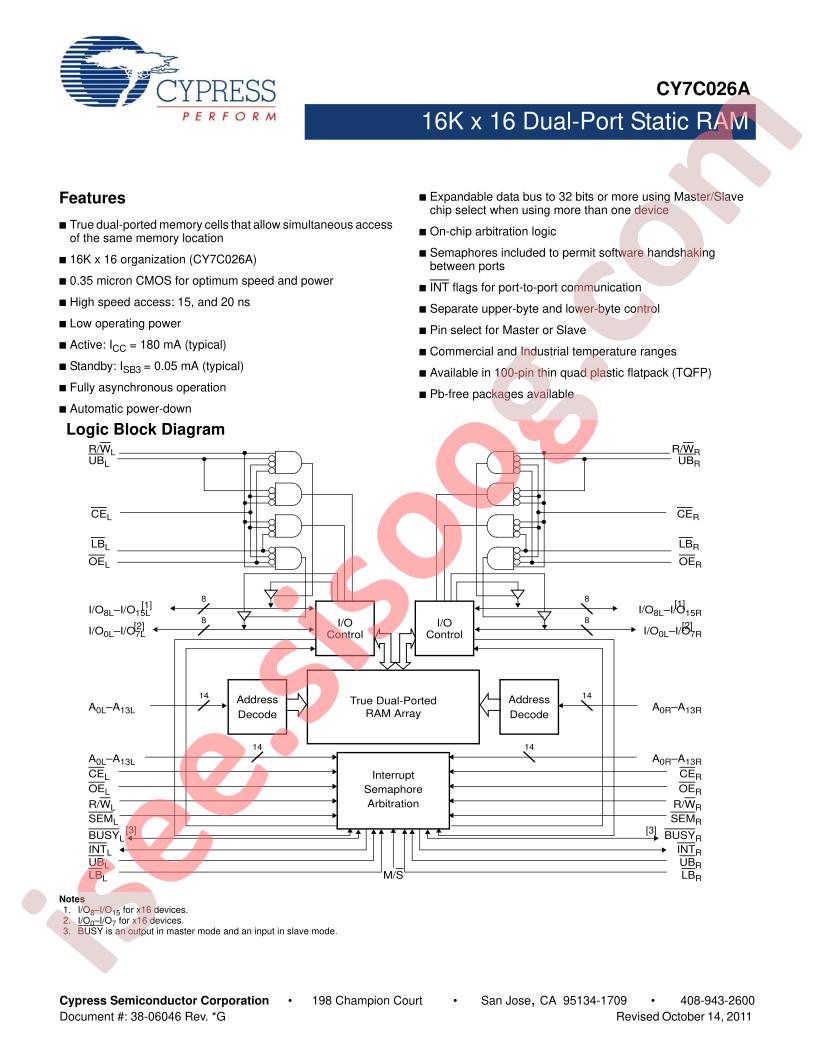 CY7C026A-15AXI