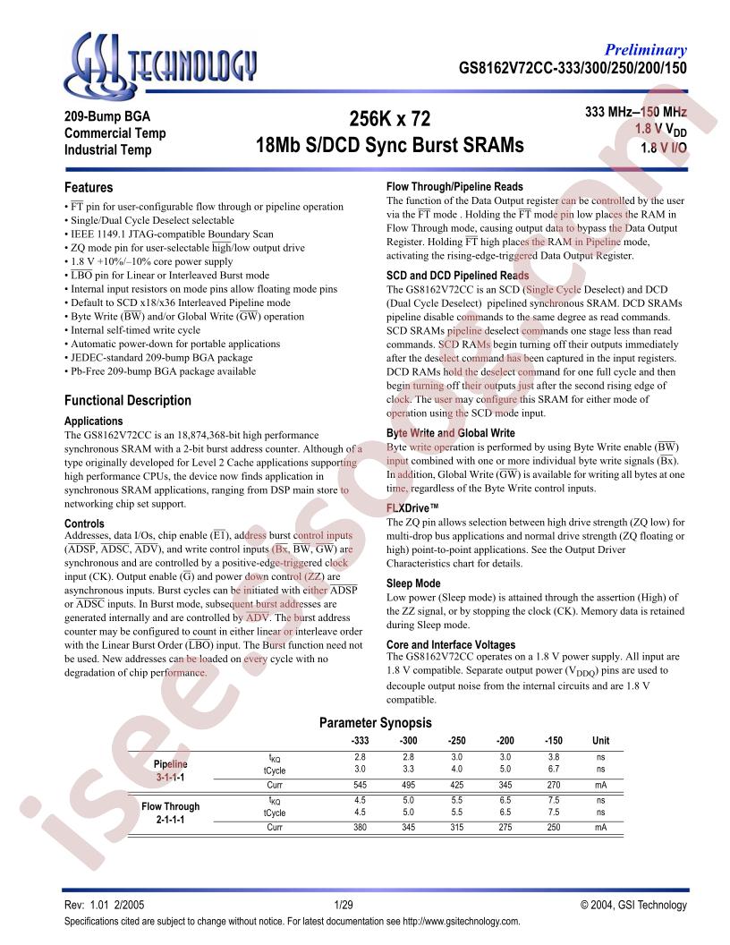 GS8162V72CGC-300