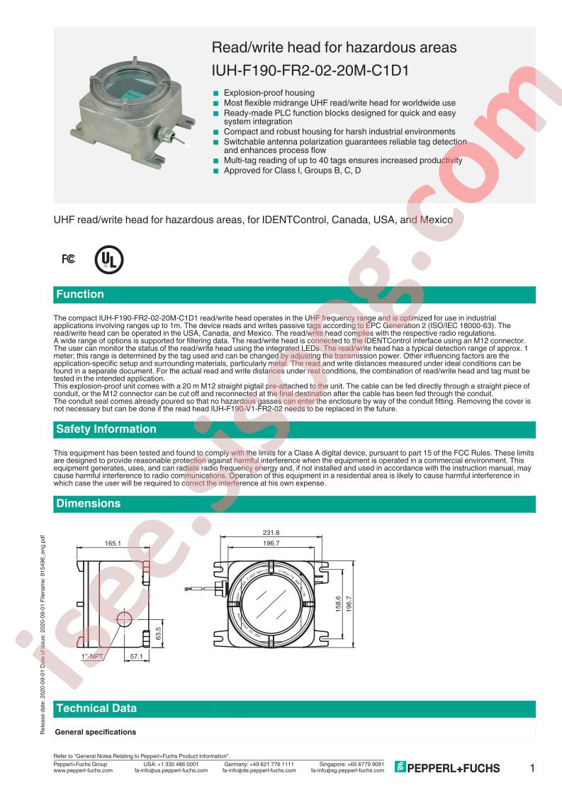 IUH-F190-FR2-02-20M-C1D1