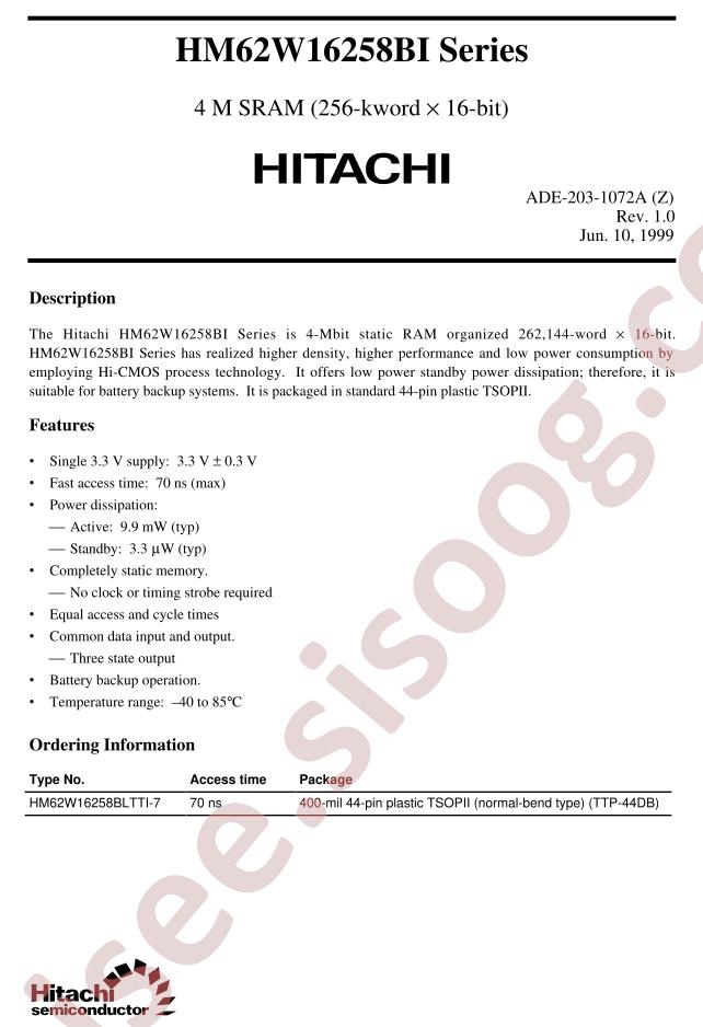 HM62W16258BI