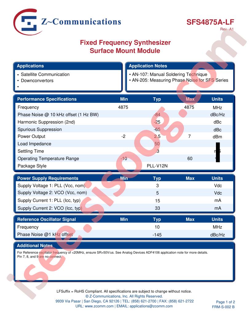 SFS4875A-LF