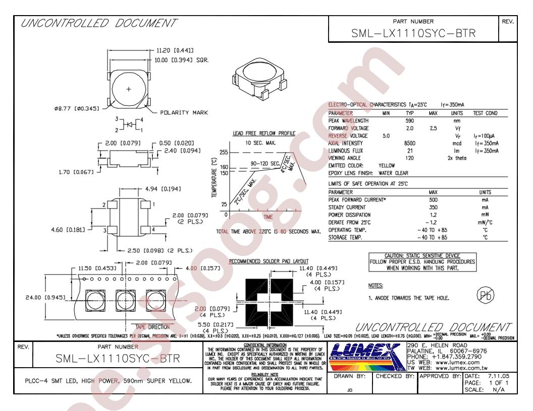 SML-LX1110SYC-BTR