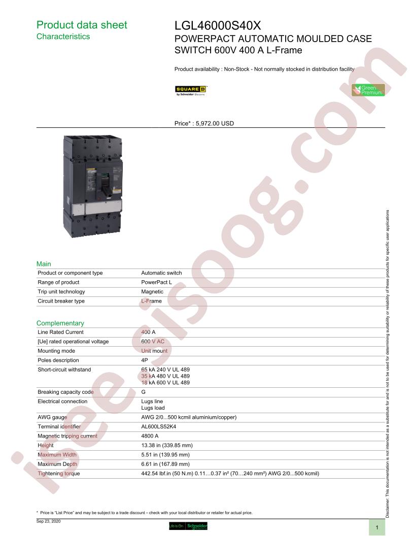 LGL46000S40X