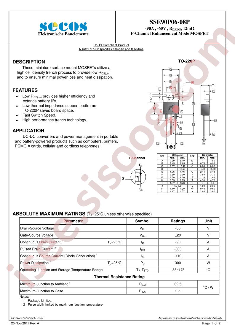 SSE90P06-08P