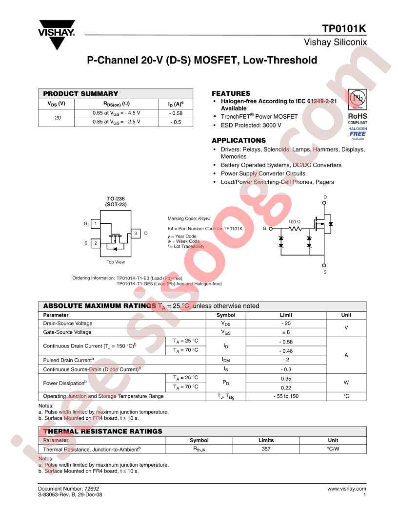 TP0101K-T1-GE3