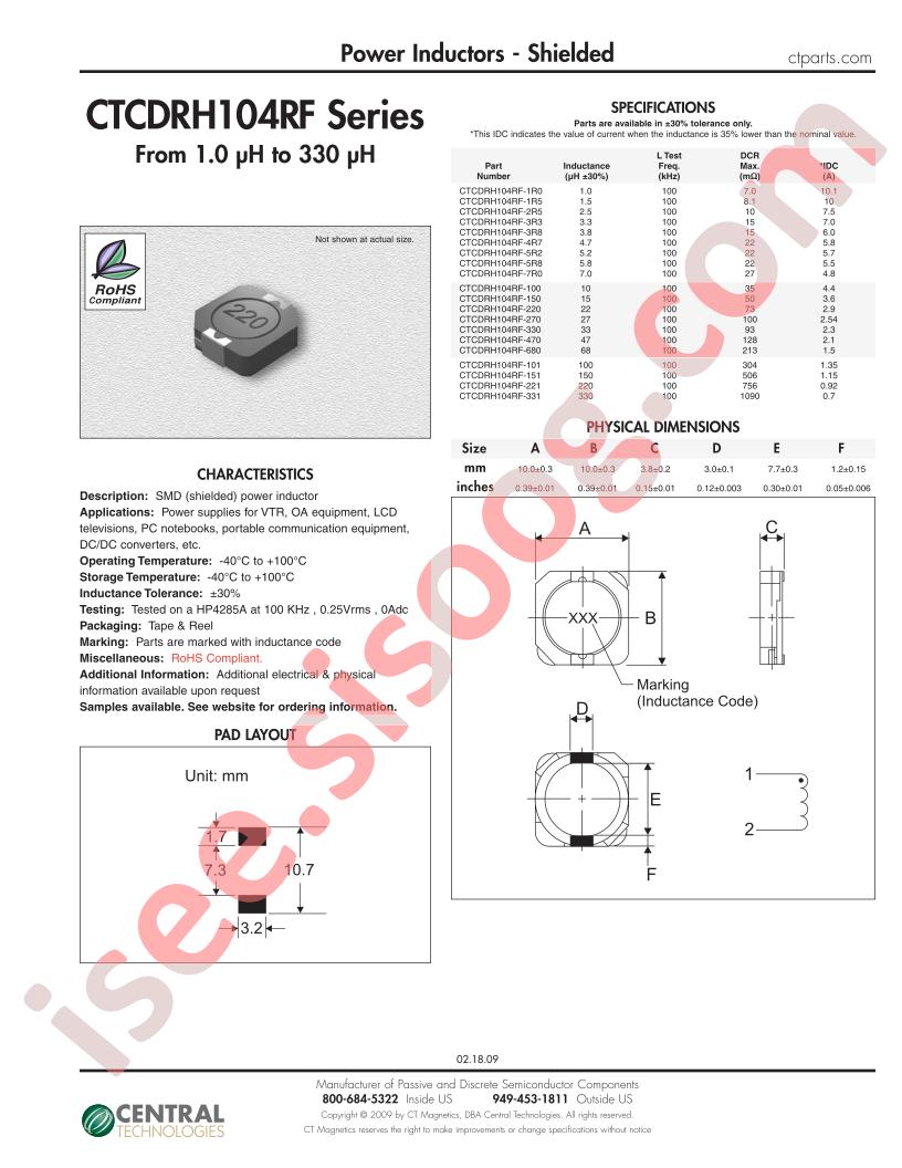 CTCDRH104RF-151